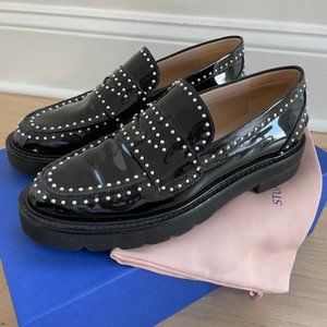 Stuart Weitzman Parker Lift Pearl Loafer 37.5
